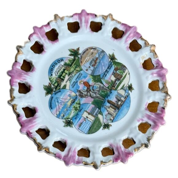 Vintage Japanese Porcelain Souvenir Plate:
Windsor, Canada - Picture 1 of 6